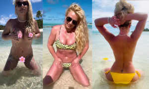 Britney Spears enjoys NUDE swim in the ocean during tropical getaway