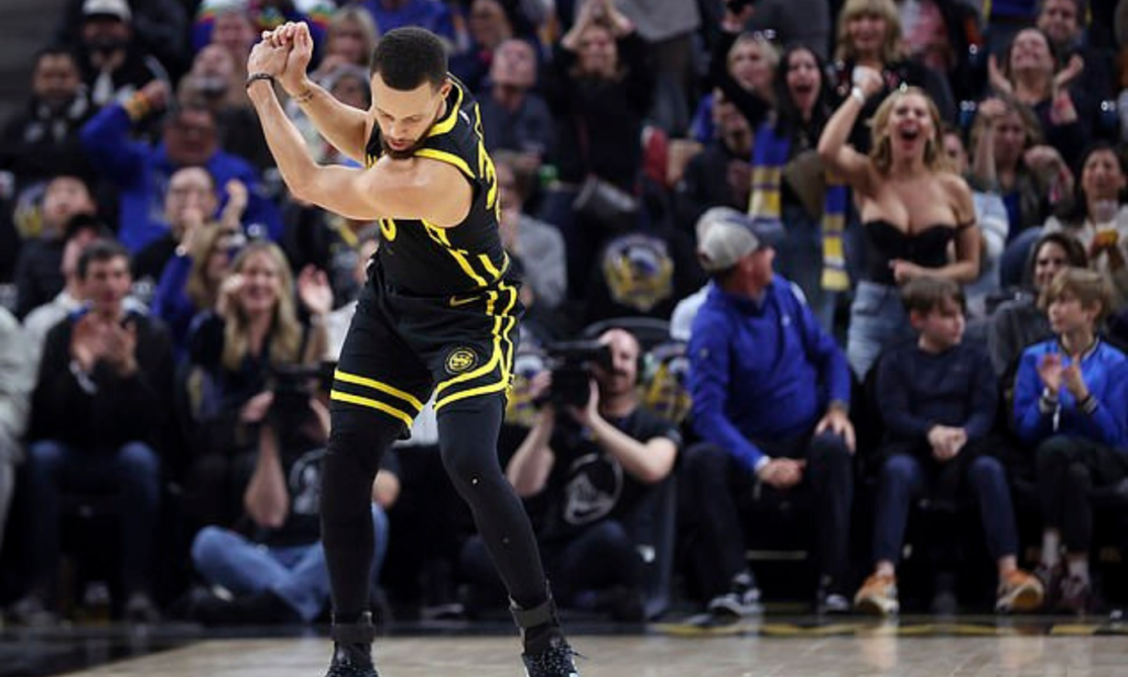 Woman who Steph Curry's iconic golf celebration is a $900-an-hour ESCORT - and jokes she needs to go to NBA games 'fully clothed' in future after going viral on social media