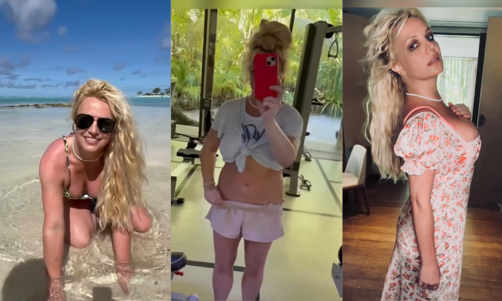 Britney Spears enjoys NUDE swim in the ocean during tropical getaway and reveals she wants to be open about her struggles but they're 'too offensive to share'