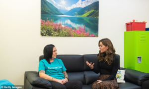 Francesca Fattore (pictured, left), 44, had a meeting with the Princess of Wales (right) when the royal was visiting HMP Send in Surrey after passing a 12-week rehab programme