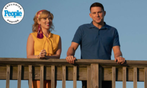 Scarlett Johansson and Channing Tatum in "Fly Me to the Moon".