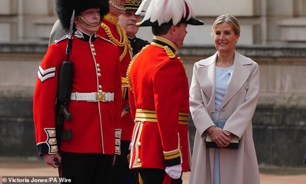 The Duchess of Edinburgh at the Changing of the Guard at Buckingham Palace