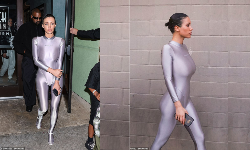 The bargain price of Bianca Censori's silver catsuit revealed: Kanye's muse might be turning heads in her lycra but she's not about to break the bank